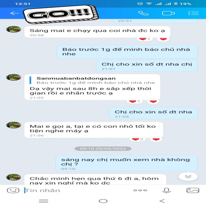 Báo trước 1 tiếng