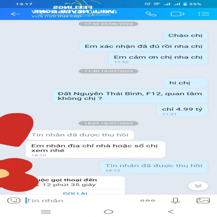 Khách hàng gửi lộc